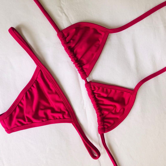 Micro Tan Bikini Red