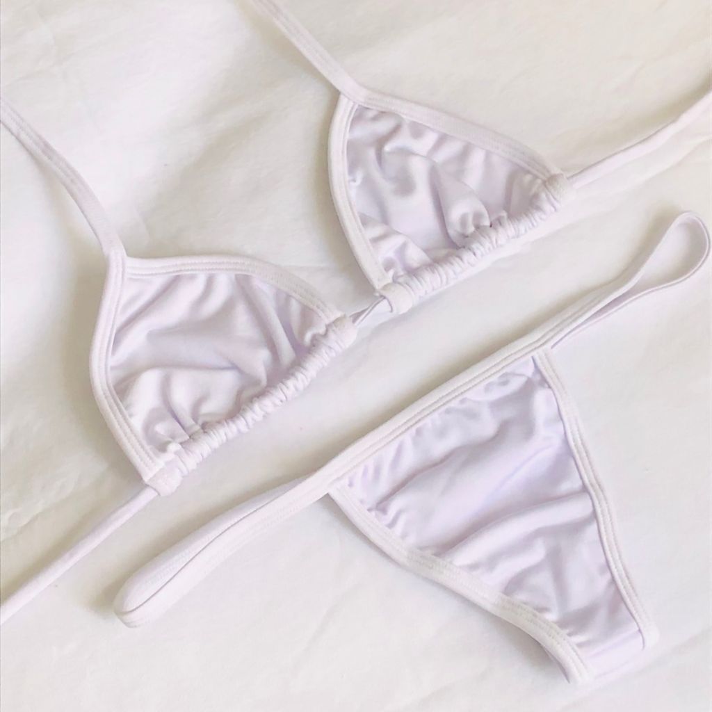Micro Tan Bikini White